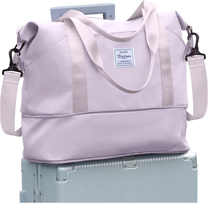 Travel Duffel Bag, Sports Tote Gym Bag, Shoulder Weekender Overnight Bag for Women by WONHOX