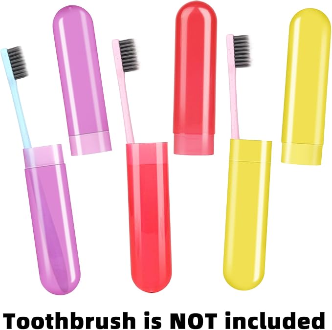 6 Pack Travel Toothbrush Case, Breathable Portable Toothbrush Holder, Plastic Toothbrush Cover Container for Traveling, Bathroom, School, Home, Business, Camping - Image 8