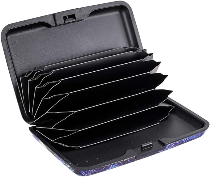 RFID Aluminum Wallet Credit Card Protector Case Holder for Men Women | Mini RFID Aluminum Wallet Credit Cards Holder Business Card Case Metal ID Case for Men Women - Image 2