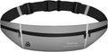 SooGree Slim Running Belt Sport Fanny Pack for Women Men,Outdoor Reflective Waist Pack Runner Pouch Belt, Zipper Waterproof Running Phone Holder Jogging Pouch for Phone Money Belt Waist Bag (Gray) by SooGree