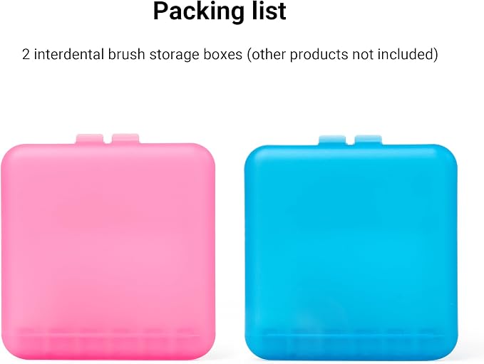 Interdental Brush Travel Case/Storage Case Compatible with TePe Interdental Brush, 2packs(Blue and Pink) - Image 6