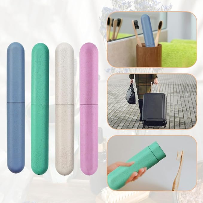 4 Pack Travel Toothbrush Case, Holder Toothbrush Travel Containers for Trip Home Camping Dust-Proof and Sanitary, Travel Toothbrush Holder - Image 4