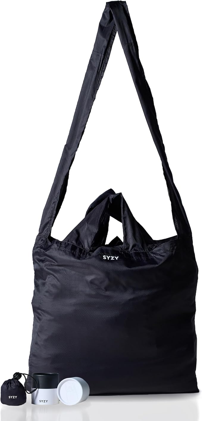 SYZY World's Most Compact Travel Tote Bag Portable Shopping Beach Market Bag - Reusable Collapsible Stuffable by SYZY