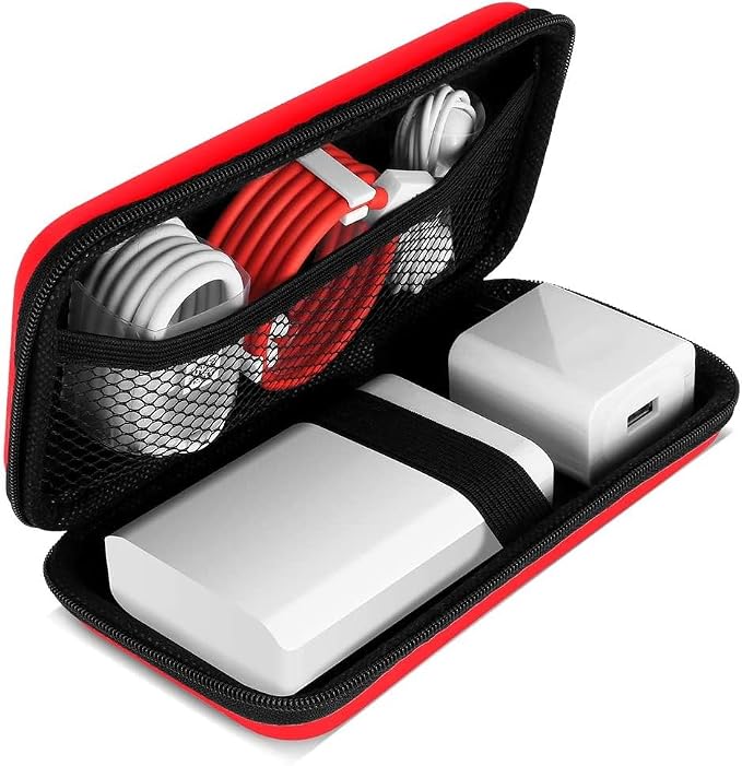 iMangoo Travel Essential Electronics Organizer Charger Case Carrying Pouch | 6.5x3.2x1" Power Bank Tech Accessories Protective Storage Shockproof Portable Purse Men Women School Office Trips Must Have by iMangoo