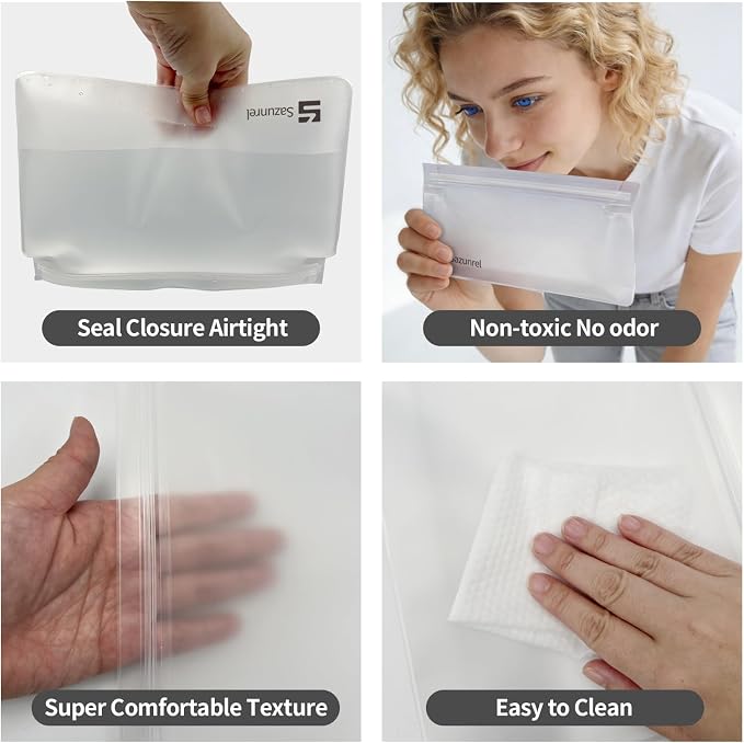 2 Pack Clear Leakproof Toiletry Bags, EVA Material TSA Compliant Seal Bags, BPA Free, Travel Plastic Bags, Waterproof Travel Toiletry Bags for Women Men (2 Large) - Image 5