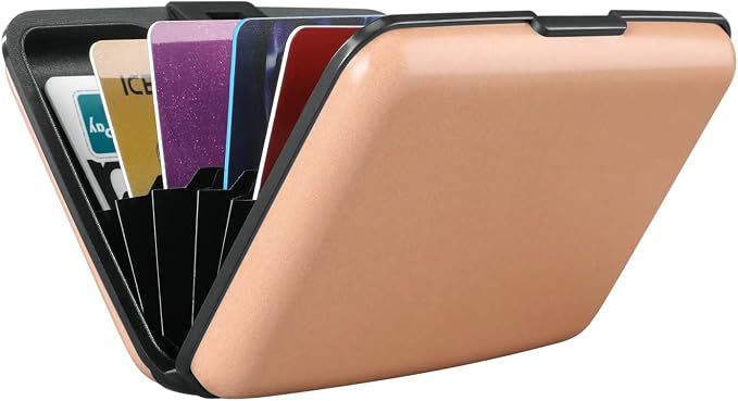 RFID Blocking Credit Card Protector Case Holder Wallet for Men Women | RFID Blocking Credit Card Protector Aluminum ID Case Hard Shell Business Card Holders Metal Wallet for Men or Women - Image 6
