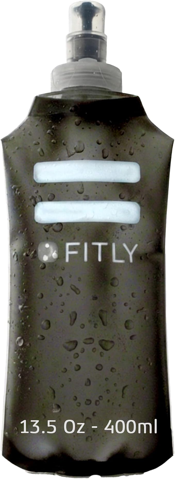 FITLY Soft Flask - Shrink As You Drink Soft Water Bottle for Hydration Pack - Folding Water Bottle Ideal for Running, Hiking, Cycling, Climbing & Rigorous Activity by FITLY