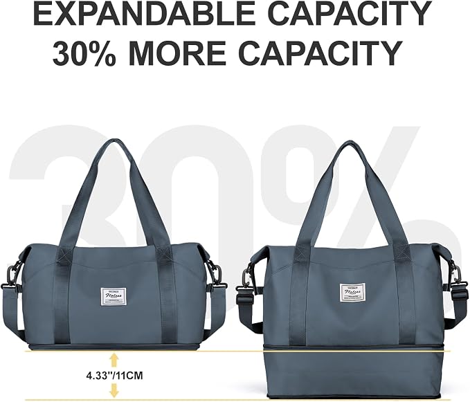 Travel Duffel Bag, Sports Tote Gym Bag, Shoulder Weekender Overnight Bag for Women - Image 5