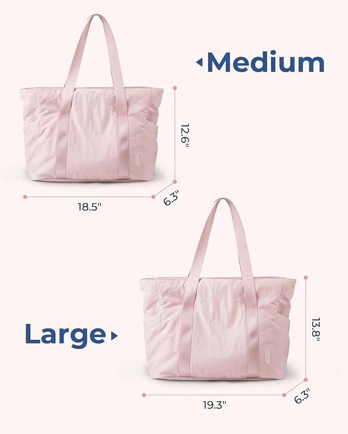 BAGSMART Tote Bag for Women, Tote Bag with Zipper Work Tote with Compartments Nurse Shoulder Hanbag for Travel, Gym - Image 3
