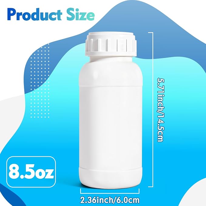 2Pack 8.4oz (250ml) Thick-Walled Plastic Travel Bottles - Reusable Empty Small Jars with Lids & Caps, EVOH High Barrier Leak Proof Storage for Toiletries, Samples & Cooking Oils - Image 2