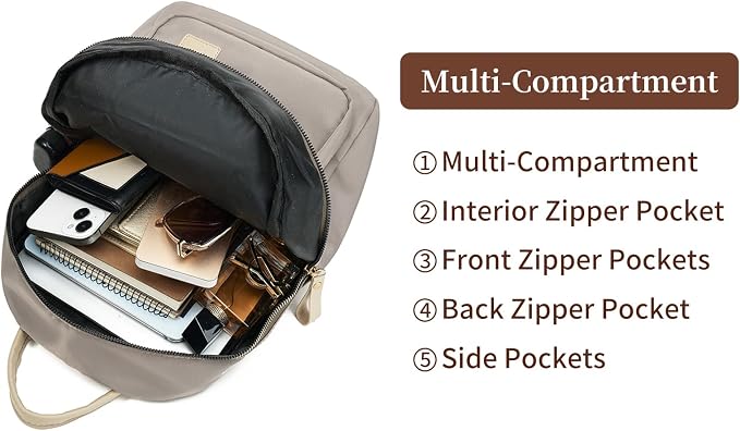 GAEKEAO Backpack Purse for Women PU Leather Anti-theft Backpack Ladies Convertible Large Travel Designer Fashion Shoulder Bag - Image 2