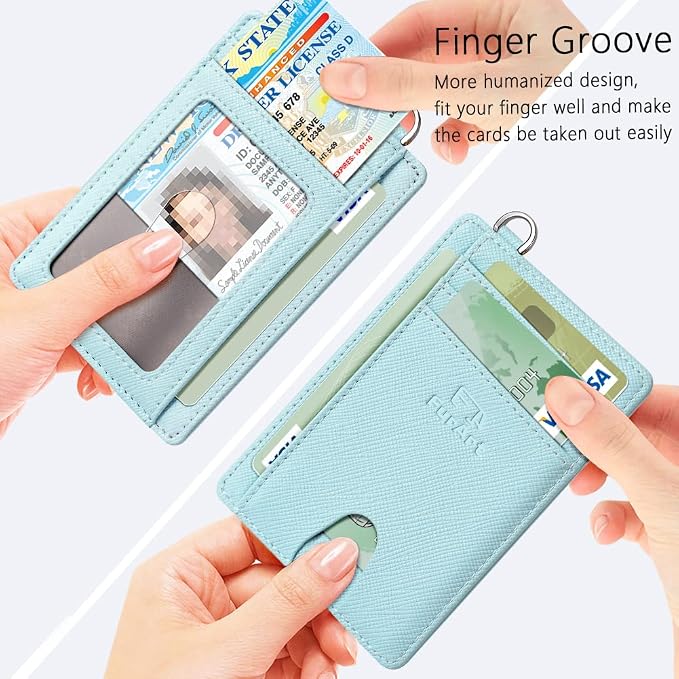 FurArt Slim Minimalist Wallet RFID Credit Card Holder for Men | slim minimalist compact rfid id window thin - Image 3