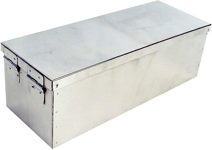 Lock Box with Folding Handle - Durable Metal Storage Chest with Stackable Design to Secure Valuables, Cash, Jewelry, and Weapons by Stalwart (Silver) | Durable Metal Storage Chest with Stackable Design to Secure Valuables, Cash, Jewelry, and Weapons - Image 4