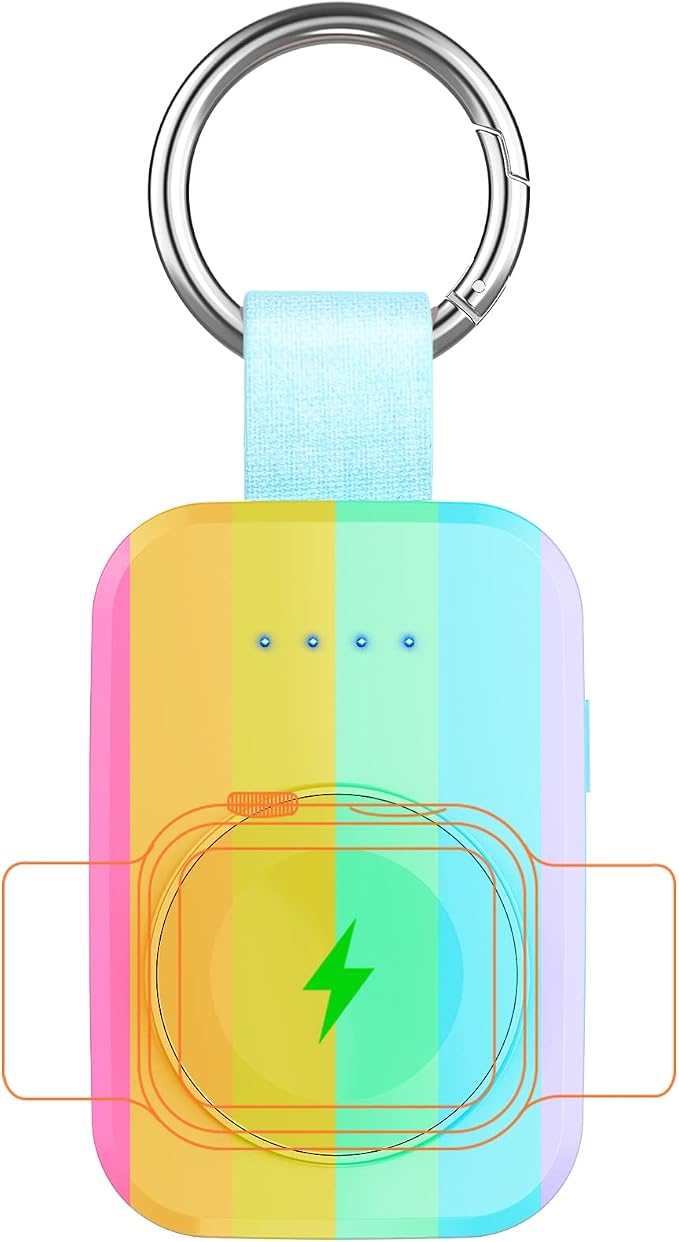 Portable Charger for Apple Watch Travel Keychain iWatch Wireless Power Bank | Compact Magnetic Charging, 1000mAh Battery,On The Go Power, Travel Essential,for iWatch Series 11/10/9/8/7/6/5/4/3/2/SE/Ultra - Image 8