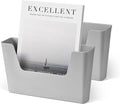 YOHOM Adhesive File Holder Plastic Document Folder Door No Drilling Mount Mail Magazine Organizer A4 Filing Envelopes Folder, Office Wall Mount Single Pocket(GREY, 2 PCS) by Yohom