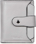 BOSTANTEN Leather Womens Wallet Small RFID Blocking Credit Card Holder | Removable ID Window, Zipper Coin Pocket, Bifold, Minimalist, Fits Small Purses, Daily Use, Ladies Gifts, Grey by BOSTANTEN