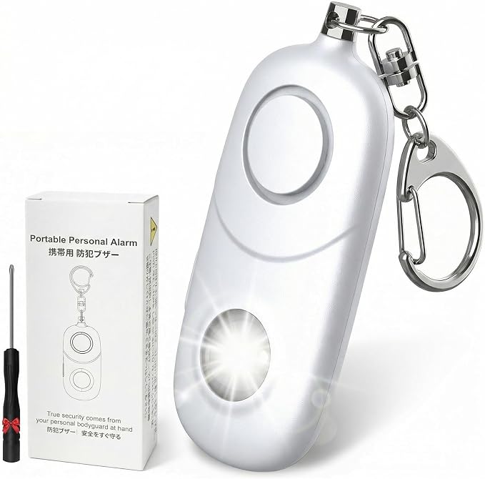 Personal Alarm for Women Keychain Alarm: Qoosea 135dB Emergency Keychain Siren with Strobe Light Loud Siren for Women Kids Students Seniors Emergency Self-Defense for Night Sports by Qoosea-US