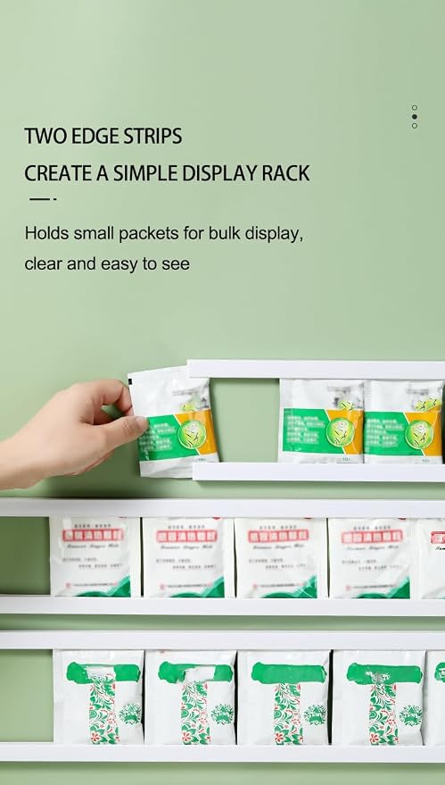 Adhesive U-Shaped Storage Strip – 60cm (23.6") Cuttable Wall Mount Organizer with Self-Adhesive Back, Space-Saving Rack for Kitchen, Cabinet Doors, and Bathroom Storage (No Drilling Needed) - Image 9