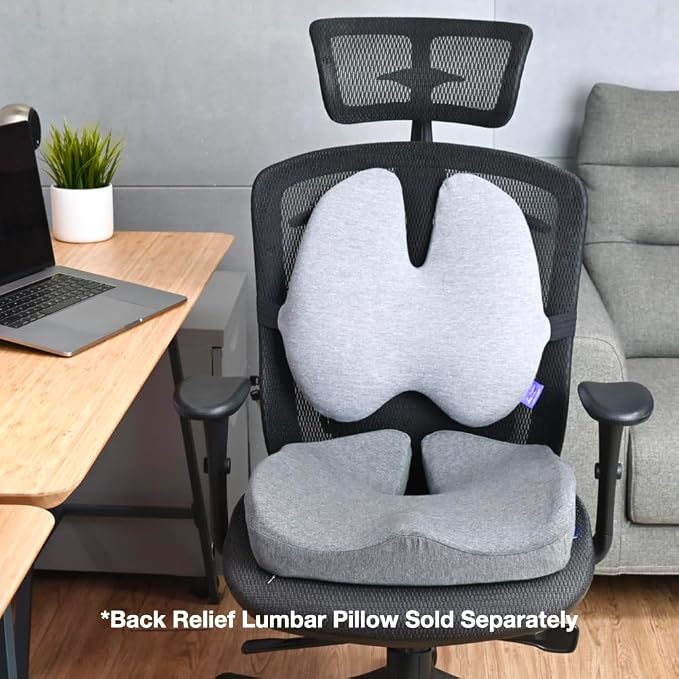 C CUSHION LAB Patented Pressure Relief Seat Cushion for Long Sitting Hours on Office/Home Chair, Car, Wheelchair - Extra-Dense Memory Foam for Hip, Tailbone, Coccyx, Sciatica - Wellness Green - Image 9