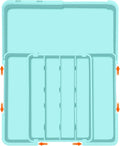 Silverware Organizer - Expandable Silverware Drawer Organizer Adjustable Drawer Organizer, Silverware Tray for Drawer15.2"x 19" Cutlery Drawer Organizer, Kitchen Organizers Storage, Turquoise by Spaclear