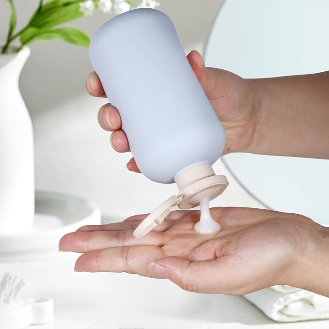 Travel Shampoo Bottle, Empty Plastic Squeeze Bottles 10oz with Flip Cap, Lotion Container for Tavel Size Shampoo and Conditioner - Image 2