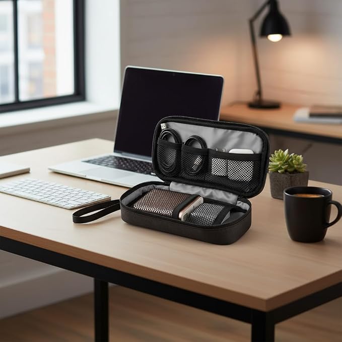 GOX Tech Pouch Accessories Case Organizer for Travel Small Electronics Bag | Cord Organizer for Travel, Electronics travel Organizer Travel Case, Mouse and Charger Pouch - Image 3