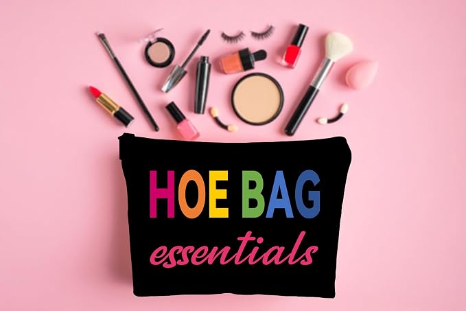 ZUYUROU Funny Gifts for Women, Girls - Cool Hostess Gift Ideas for Birthday, Weekend Fun - Makeup Travel Bag - Black - Image 4