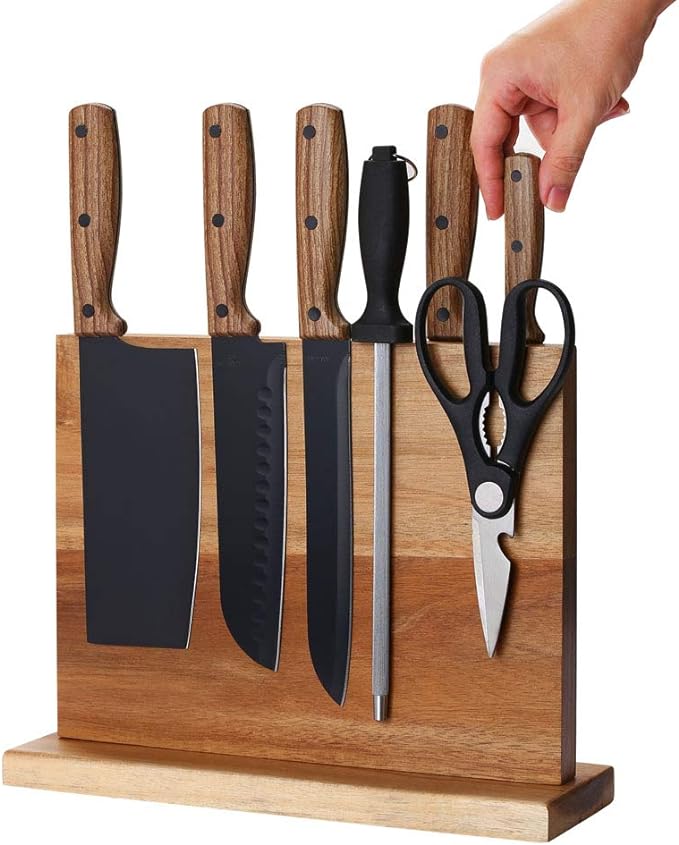 Home Kitchen Magnetic Knife Block Holder Rack Magnetic Stands with Strong Enhanced Magnets Multifunctional Storage Knife Holder - Image 2