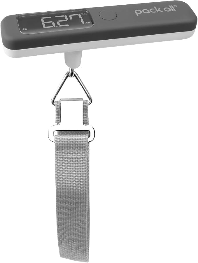 pack all Travel Accessories Bundle | 110 Lbs Luggage Scale (1 Pack Grey) & TSA Cable Lock (1 Pack Grey) - Image 2