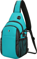 Sling Bag for Women, Turquoise Anti-Theft Crossbody Bag with Water Bottle Pocket, Summer Travel Essentials for Beach, Theme Park & College, Compatible with 11 inch iPad, Switch 2 | Versatile Daypack by baaob