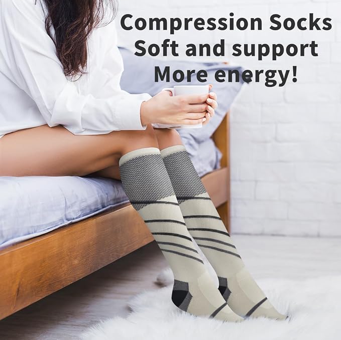 COOLOVER Copper Compression Socks for Women and Men(6 Pairs)-Best Support for Running, Athletic, Travel - Image 4