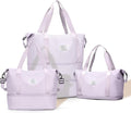 Expandable Travel Duffle Bag for Women Men, Large Gym Bag Travel Tote Bags, Waterproof Carry On Personal Item Bag Airline Approved, Workout Weekender Bag for Overnight Trip with Luggage Sleeve, Purple | Waterproof Carry On Personal Item Duffel Bag 40L ... by Livbote