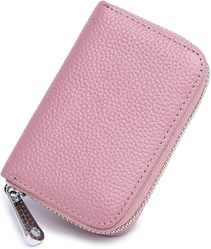 RFID Credit Card Holder Genuine Leather Credit Card Wallet with Zipper | RFID - Image 2