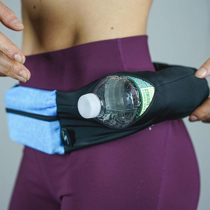 3 Pocket Adjustable Running Belt Waist Pack, Fanny Pack For Working Out With Sweat Resistant Backing, Holds All iPhone Models - Image 5