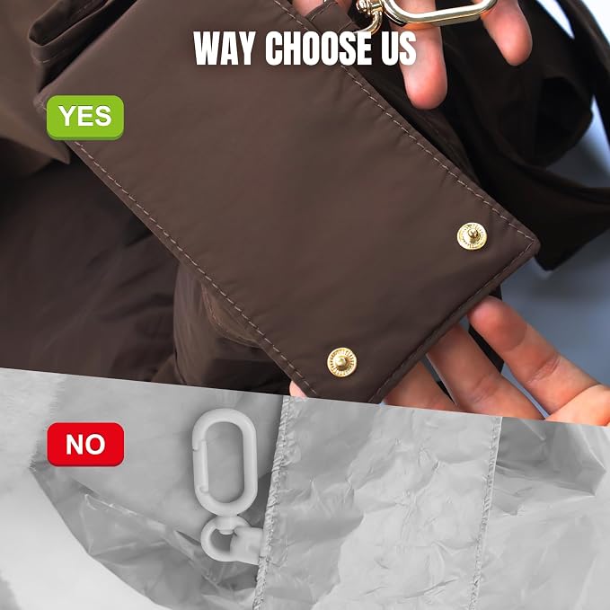 Foldable Keychain Tote Bag for Women,Reusable Mini Travel Grocery Bags | Waterproof Packable Handbag with Key Ring for Daily - Image 4
