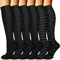Copper Compression Socks for Women & Men (6 pairs) - Best Support for Nurses, Running, Hiking, Recovery by BLUEENJOY