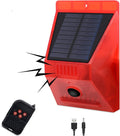 HULPPRE Solar Outdoor Motion Sensor Alarm,130db Loud Siren Lamp Noise Maker | 4 Working Modes Strobe Light with Remote,Say Goodbye to The Unwanted Explorers by HULPPRE