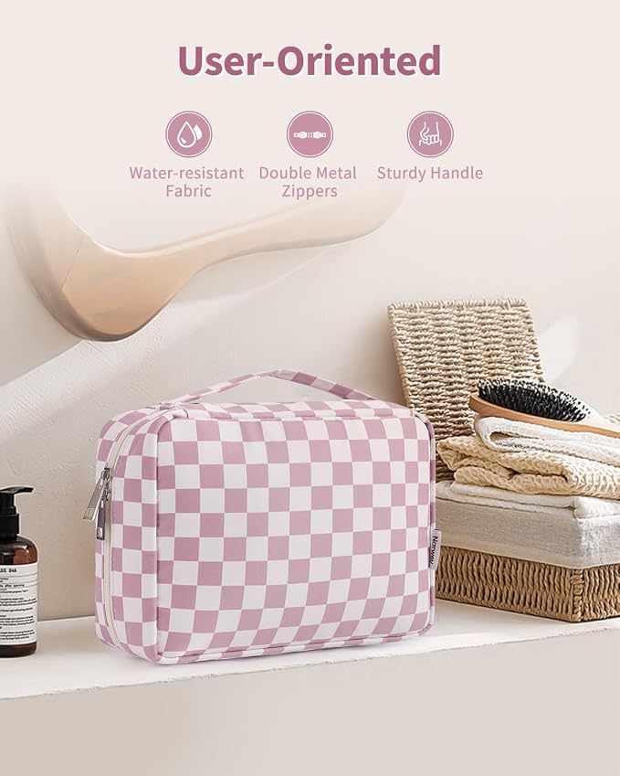 Narwey Small Hanging Travel Toiletry Bag for Women, Travel Bag for Toiletries, Makeup Bag Organizer Cosmetic Bags Make Up Bags for Girls - Image 6