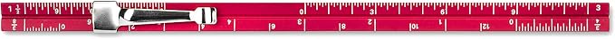 Alumicolor Aluminum Architect Pocket Scale With Clip, 6IN, Red - Image 4