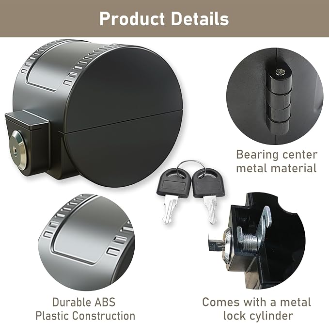 Child Proof Door Knob Cover Lock – Prevents Turning of Door Knob and Access to Keyhole, Can be Used for Home Rentals, Evictions, Job Sites & More – Keyed Alike (Black) - Image 3