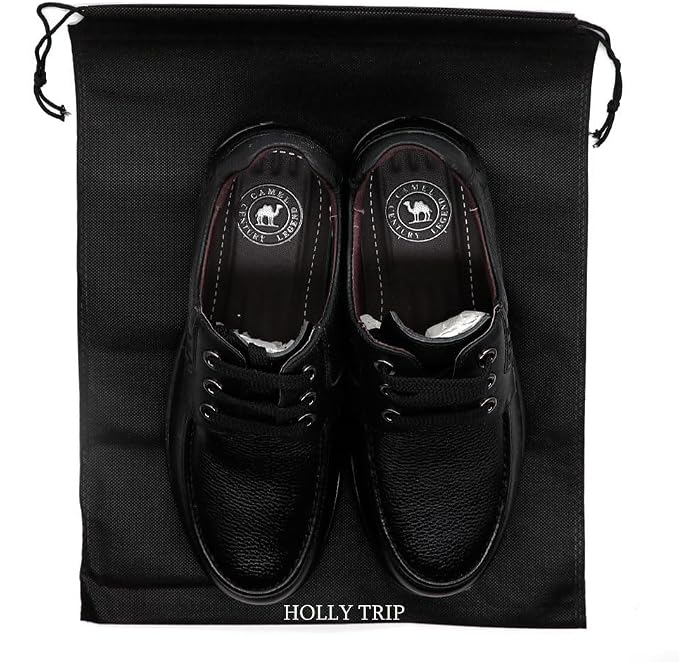 Pack of 10 Travel Shoe Bags, Portable Travel Non-Woven Shoe Packing Organizers Tote Bags w/Drawstring For Men and Women, 15.3"x11.5" (Multicolor) - Image 2
