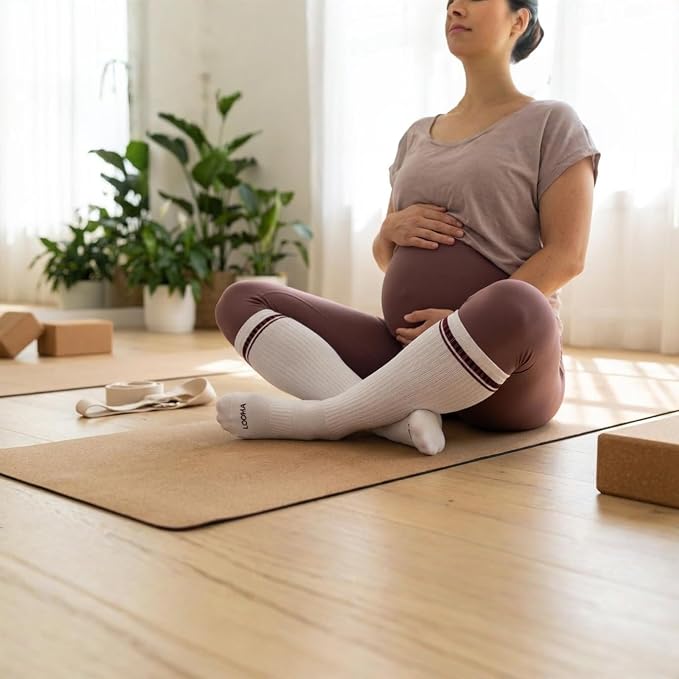 LOOMA Viscose from Bamboo Compression Socks for Women; 15-20mmHg Relief for Swelling, Travel, Nursing & Pregnancy; No-Slip - Image 2