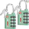 Forge Dual-Opening: Key or Combination Lock, TSA Approved Lock for Luggage, Pelican case, Travel, Gym, School, Luggage Combination Lock, Travel Bag Lock (Green 2 Pk) by Forge