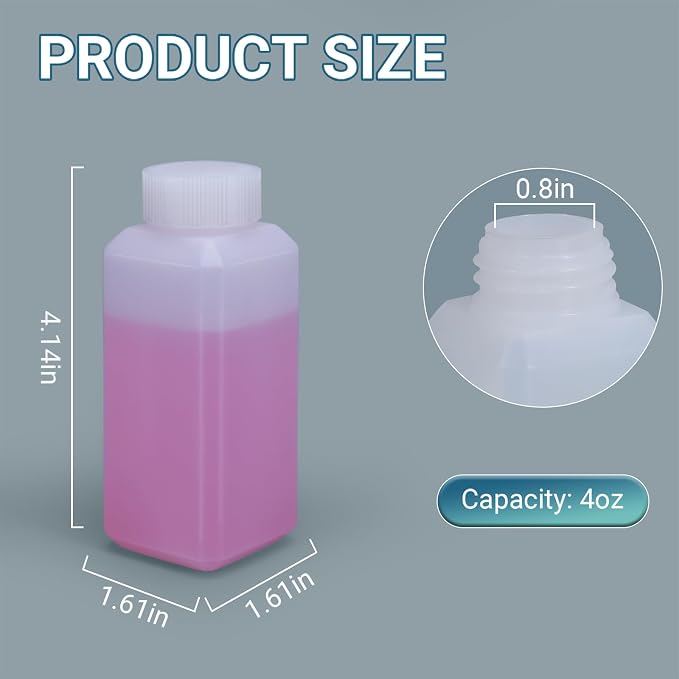 4oz/120ml Leak Proof Plastic Bottles with Caps for Liquids Sample, Reusable Small Bottles Containers for Travel, Camping and Hiking (Translucent, 10 Pcs) - Image 9