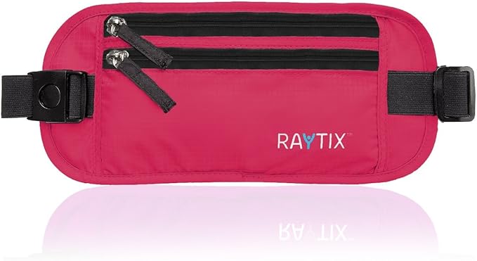 Money Belt For Travel Wallet Belt Passport Holder Travel Pouch to Protect You With RFID Transmissions –Secure, Hidden by Raytix