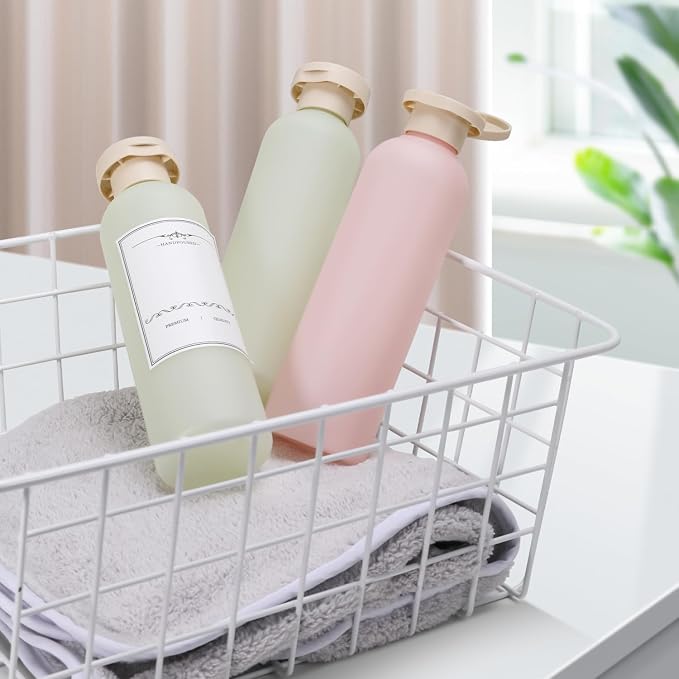 ASEVAT 6.7 oz Plastic Shampoo and Conditioner Squeeze Bottles, Plastic Leak Proof Travel Bottles for Toiletries, Plastic Bottles with Caps for Lotion, Cream and Liquids (4Pcs) - Image 2