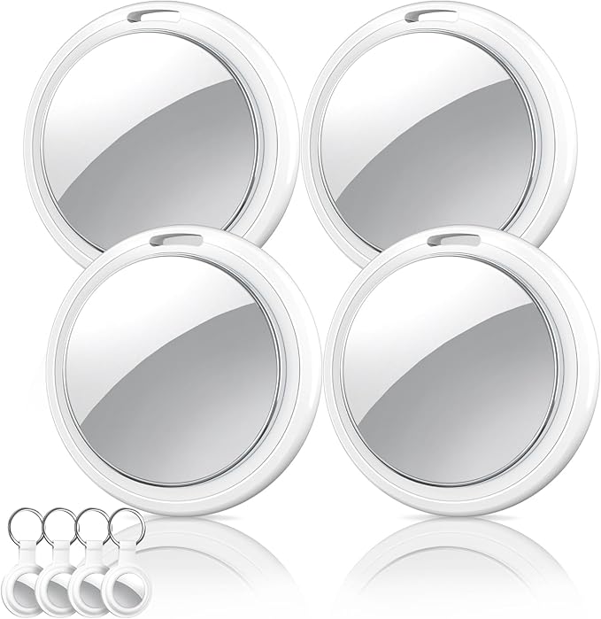 Air Tracker Tags-4 Pack, Item Finders Works with Apple Find My(iOS Only), Air Tracker Tags with 4 Case, Bluetooth Tracker Keys Finder and Item Locator & GPS Trackers for Kids/Pets/Dog/Luggage/Wallet by Daloben