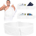 2 Pack Ahram Ihram Belt for Hajj Umrah Muslim Waist Pouch Bag with Buckle Adjustable for 29–50 Travel Pilgrimage Essential by Locmeo