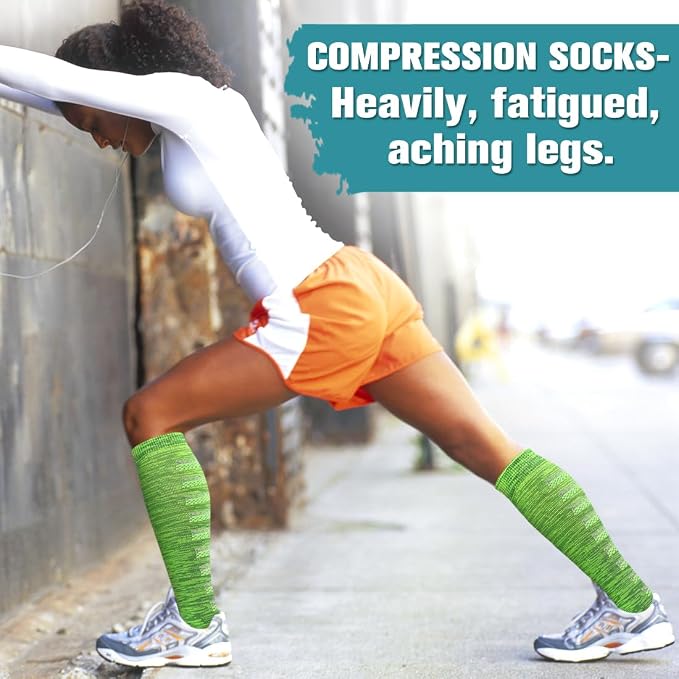 Compression Socks for Women & Men Circulation(6 pairs)-Graduated Supports Socks for Running, Athletic Sports - Image 4