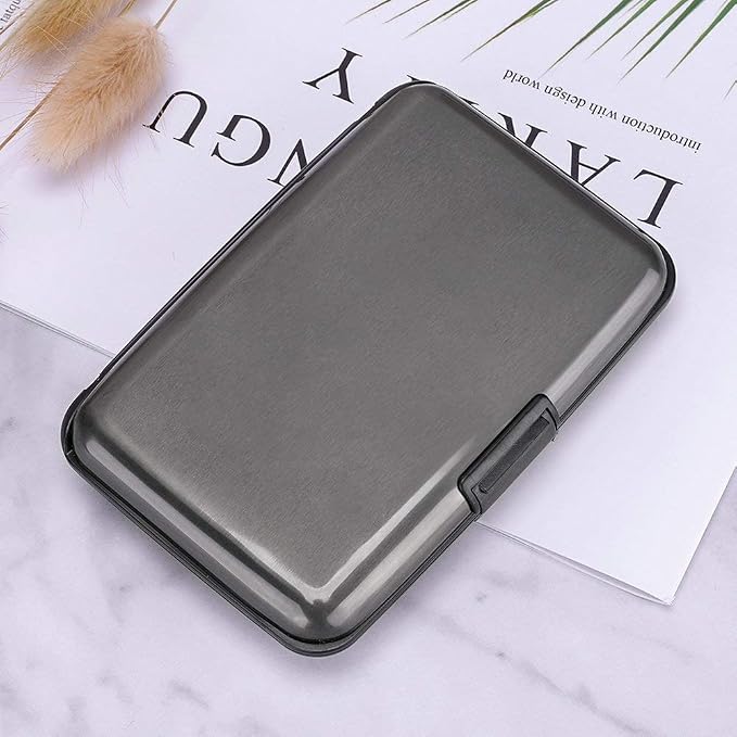 RFID Aluminum Wallet Credit Card Protector Case Holder for Men Women | Mini RFID Aluminum Wallet Credit Cards Holder Business Card Case Metal ID Case for Men Women - Image 7